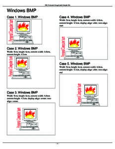 XSL Formatter Imageloader Sample file  Windows BMP Case 4. Windows BMP  Case 1. Windows BMP