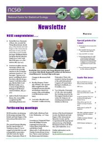 Newsletter May 2012 NCSE congratulates[removed]Special points of interest: