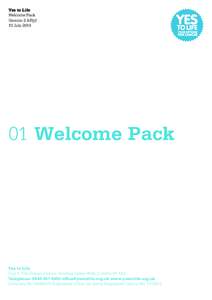 Yes to Life Welcome Pack Version 2.4/Pg1 10 JulyWelcome Pack