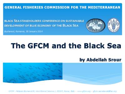GENERAL FISHERIES COMMISSION FOR THE MEDITERRANEAN  BLACK SEA STAKEHOLDERS CONFERENCE ON SUSTAINABLE DEVELOPMENT OF BLUE ECONOMY OF THE BLACK SEA Bucharest, Romania, 30 January 2014