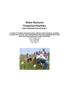 Water Resource Protection Priorities Under Statewide Planning Goal 5 A review of conflicts and opportunities related to water resources, including examples from the four cities participating in Phase III of the Multi-Cit