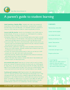Glen Ellyn School District [removed]A parent’s guide to student learning  Make learning a family affair Students learn best when someone at