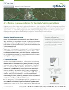 C A SE STUDY  Product solution for: Australia Pine Plantations