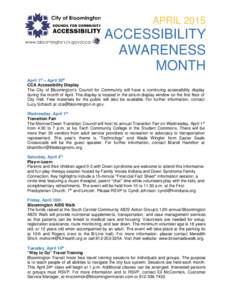 Microsoft Word - 2015AccessibilityAwarenessMonthsCALENDAR