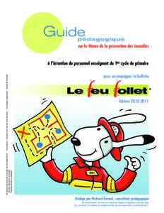 Guide  pédagogique sur le thème de la prévention des incendies  pour accompagner le bulletin