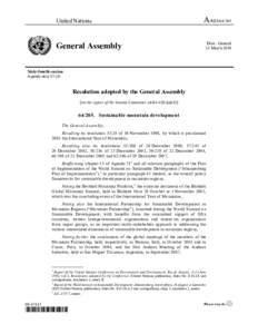 United Nations  General Assembly A/RESDistr.: General