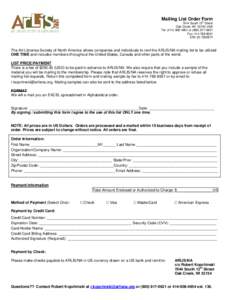 Microsoft Word - ARLIS NA Mailing List Order Form.doc