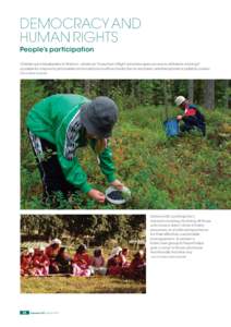 democracy and human rights People’s participation  Children pick blueberries in Finland – where an “Everyman’s Right” provides open access to all forests, making it