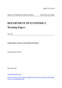 Economic theories / Regional economics / Economic geography / Paul Krugman / Economic development / Infrastructure / Economic growth / Gross domestic product / Development economics / Economics / Development / Macroeconomics