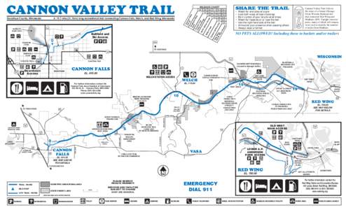 MILEAGE CHART  A 19.7 mile (31.7km) long recreational trail connecting Cannon Falls, Welch, and Red Wing, Minnesota 20