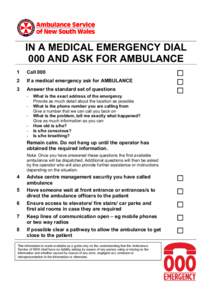 Paramedics in Australia / Emergency medical services in Germany / St John Ambulance / Emergency medical services / Ambulance / 000 Emergency