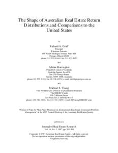 The Shape of Australian Real Estate Return Distributions and Comparisons to the United States by  Richard A. Graff