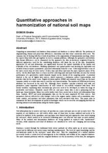 Quantitative approaches in harmonization of national soil maps