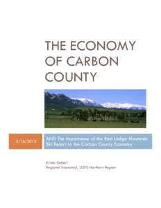 THE ECONOMY OF CARBON COUNTY[removed]