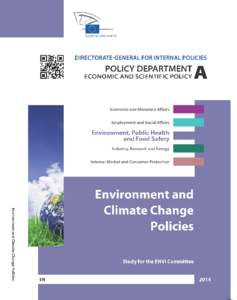 Environment and Climate Change Policies