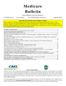 January 2013 J15 Part A Medicare Bulletin