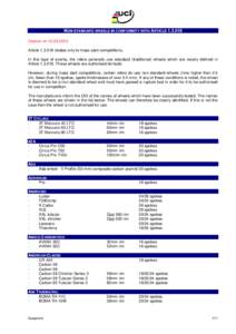 NON-STANDARD WHEELS IN CONFORMITY WITH ARTICLE[removed]Version on[removed]Article[removed]relates only to mass start competitions. In this type of events, the riders generally use standard (traditional) wheels which a