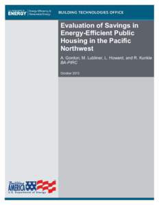 Evaluation of Savings in Energy-Efficient Public Housing in the Pacific Northwest