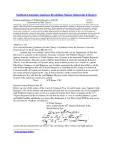 Southern Campaign American Revolution Pension Statements & Rosters Pension application of William Musgrove S40190 Transcribed by Will Graves f22VA[removed]