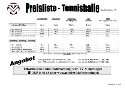 Bodenseestr. 49  Montag-Freitag