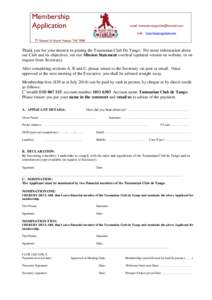 Membership Application email: [removed] web: http://tastangoclub.com