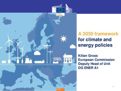 A 2030 framework for climate and energy policies Kilian Gross European Commission Deputy Head of Unit