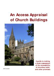 An access appraisal of church buildings 2013 Wales