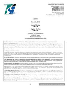 March 15, [removed]Board of Supervisors Agenda