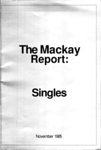 The Mackay Report: Singles November 1985