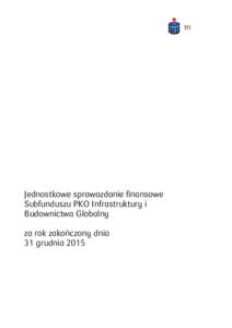 Jednostkowe sprawozdanie finansowe Subfunduszu PKO Infrastruktury i Budownictwa Globalny za rok zakończony dnia 31 grudnia 2015