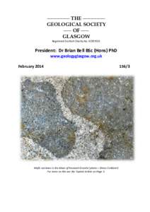 THE ______________ GEOLOGICAL SOCIETY _____ OF _____ GLASGOW ______________