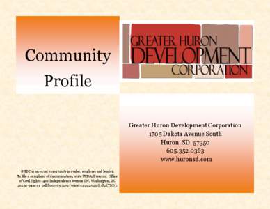 Community Profile Greater Huron Development Corporation