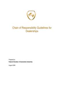Chain of Responsibility Guidelines for Dealerships