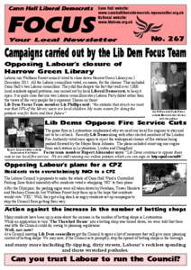 Cann Hall Liberal Democrats  FOCUS