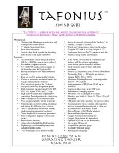 Tafonius-bullet points only-2