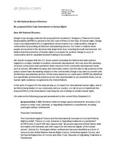 2243 The Circle Raleigh, NC[removed]2804 [removed]  To:	
  AIA	
  National	
  Board	
  of	
  Directors	
  