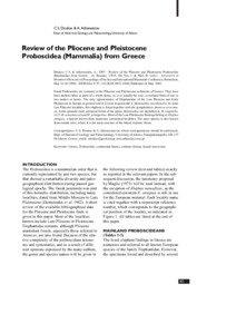 Review of the Pliocene and Pleistocene Proboscidea (Mammalia) from Greece