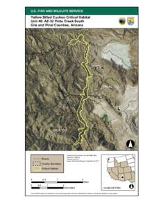 U.S. FISH AND WILDLIFE SERVICE  Yellow Billed Cuckoo Critical Habitat Unit 40: AZ-32 Pinto Creek South Gila and Pinal Counties, Arizona