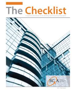 The Checklist A Quarterly Newsletter of the Building Commissioning Association[removed]Third Quarter  In This