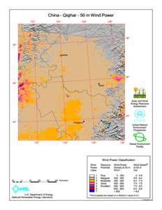 Wind Resource Map for Qiqihar, China - 50 Meter Wind Power