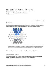 The Official Rules of Accasta This version: April 12, 1998 Accasta rules are © copyrighted by Dieter Stein[removed]All rights reserved.  accatastare (ital.) to stack, to pile up