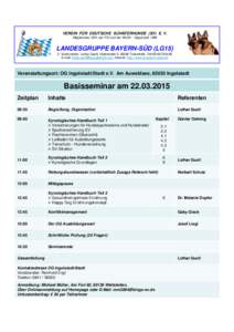 VEREIN FÜR DEUTSCHE SCHÄFERHUNDE (SV) E. V. Mitglied des VDH, der FCI und der WUSV - Gegründet 1899 LANDESGRUPPE BAYERN-SÜD (LG15) 2. Vorsitzender: Lothar Quoll, Hydnstraße 5, 92299 Türkenfeld, Tel:[removed]E-m