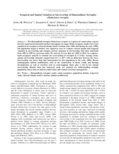 Herpetology / Diamondback terrapin / Turtles / Terrapin / J. Whitfield Gibbons / Kiawah Island /  South Carolina / Zoology