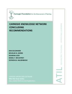 Carnegie Knowledge Network Concluding Recommendations