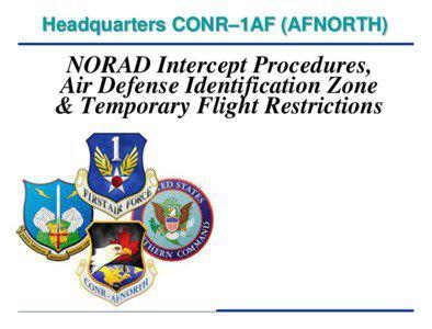 Headquarters CONR–1AF (AFNORTH)  NORAD Intercept Procedures,