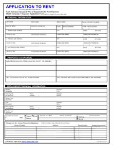 APPLICATION TO RENT  FORM Courtesy of Landlord.com  COPYRIGHT 2004 WWW.LANDLORD.COM