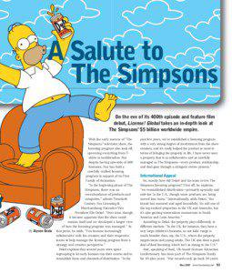 A Salute to The Simpsons On the eve of its 400th episode and feature film