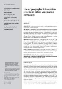 Vaccination / Rabies / Vaccines / Viral encephalitis / Immunization / São Paulo / Saúde / Lapa / Free-ranging urban dog / Biology / Medicine / Health