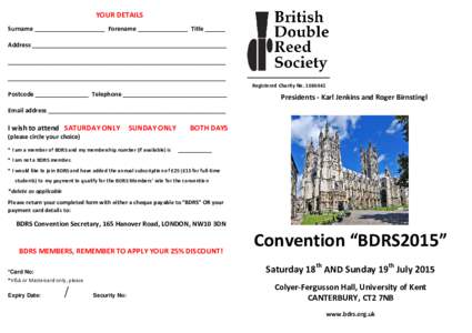 BDRS Convention Application form 2015