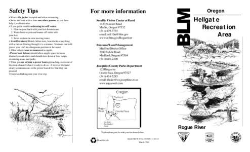 Hellgate Recreation Area brochure